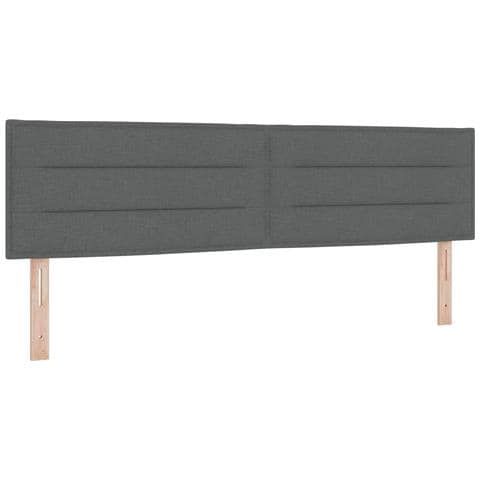 Testiera Design Linee Grigio Scuro 180 cm Tessuto - Foto 1