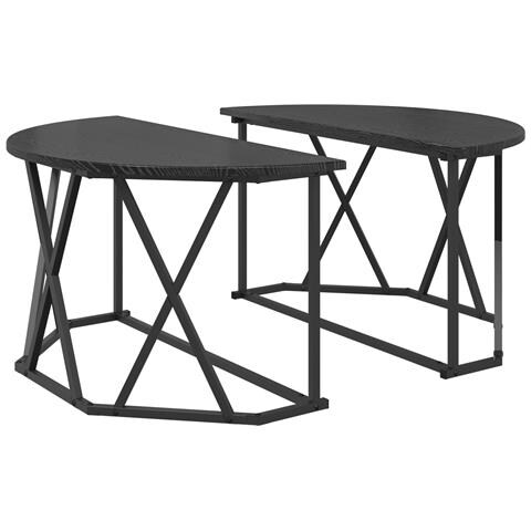 Tavolino da caffè Nero Rovere 80x80x42 cm in legno ingegnerizzato - Foto 1