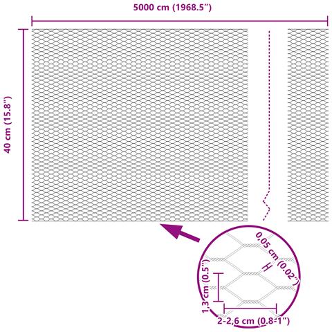 Recinzione Esagonale 0.4x50 m Acciaio Zincato - Foto 8
