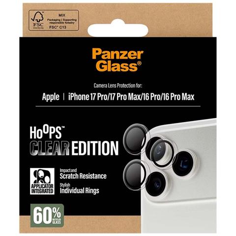 Vetro Protettivo Obiettivo Fotocamera Per Iphone 17 Pro E 17 Pro Max, Trasparente - Foto 2