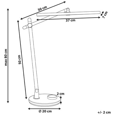 Lampada Da Scrivania A Led Hydrus Con Dimmer Argento - Foto 4