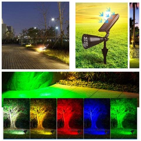 Faretto Solare Led 1w - Illuminazione Impermeabile Per Giardino Esterno Warmwhite - Foto 2