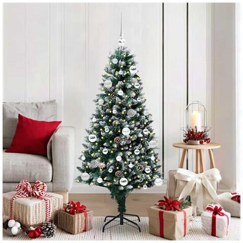 Albero di Natale artificiale con 150 LED Verde 150 cm - Foto 2