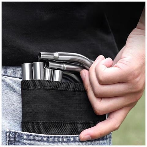 Sgabello Pieghevole Ultraleggero: Sedile Portatile In Tessuto Oxford Per Campeggio Black + Silver - Foto 5