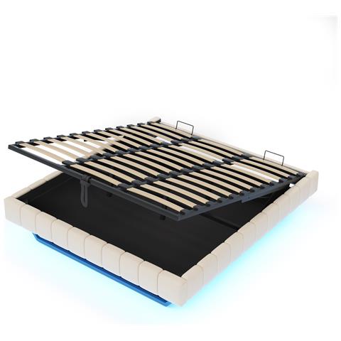Letto Con Barra Led Regolabile E Stoccaggio A Pressione - Foto 3