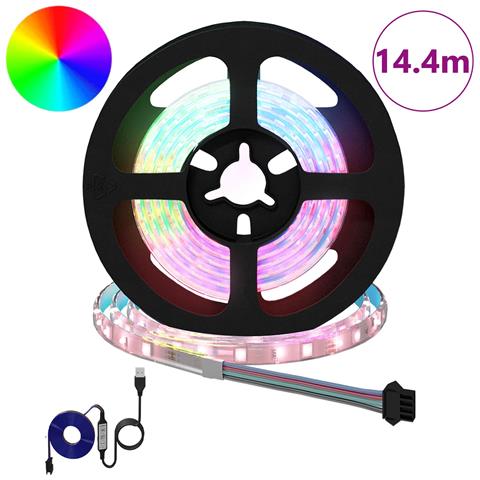 Striscia LED 12 pcs Nero e trasparente 1200 mm Rame e plastica - Foto 2