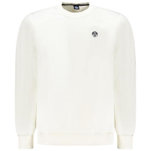 FELPA BIANCA DA UOMO CON CERNIERA - Colore: Bianco, Taglia: L - Foto 1