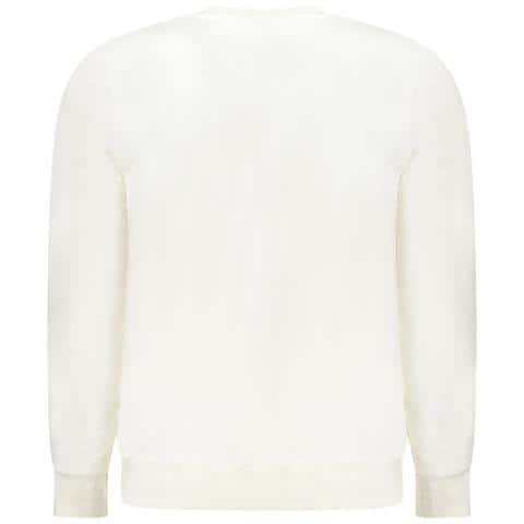 FELPA BIANCA DA UOMO CON CERNIERA - Colore: Bianco, Taglia: L - Foto 2