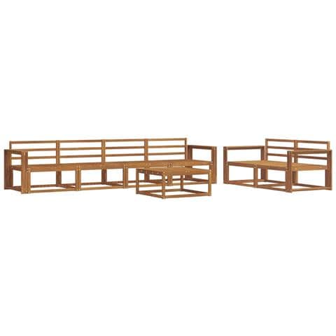 Set di divani da esterno 7 pcs Naturale - Foto 1
