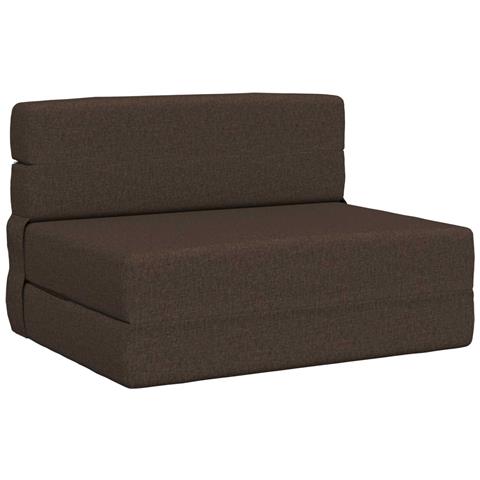 Divano Letto Pieghevole Tortora 70 x 80 x 60 cm Tessuto - Foto 1