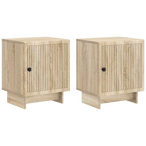 Armadio da Notte 2 pcs Rovere Sonoma 43 x 34,5 x 50 cm - Foto 1