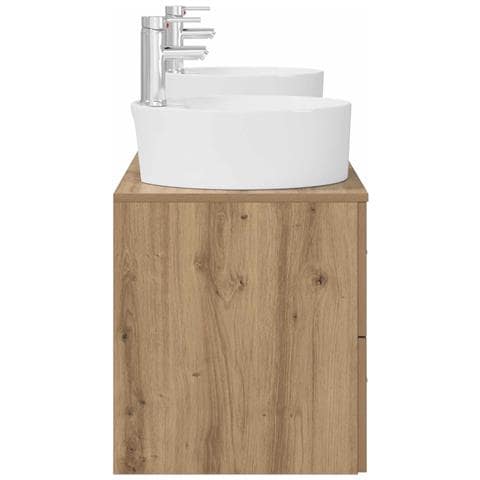 Set di Armadi da Bagno 3 pz Rovere Artigianale - Foto 2