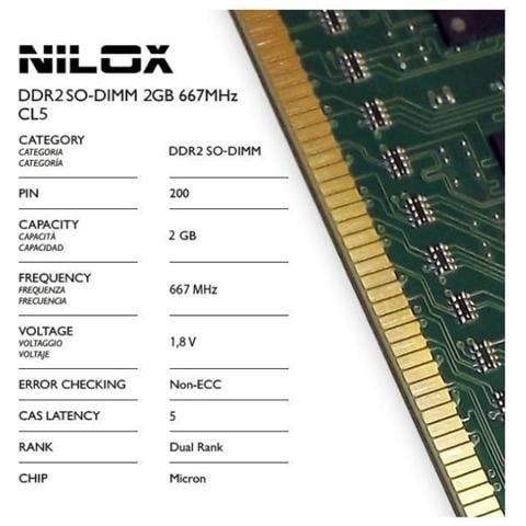 Ram Ddr2 So-dimm 2gb 667mhz Cl5 - Foto 1