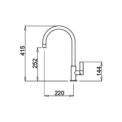 Miscelatore Monocomando Volta in Kuro - Foto 2