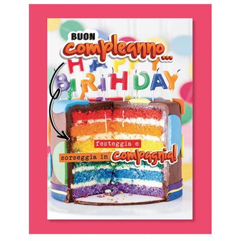 1 Biglietto D'auguri Bigliettino Musicale Compleanno A Beautiful Day + Busta - Foto 1