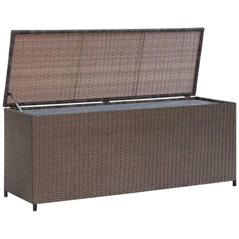Baule da Giardino Marrone 120x50x60 cm in Polyrattan - Foto 1