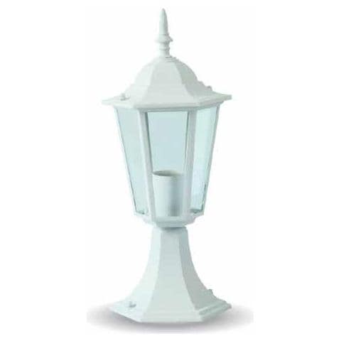 Portalampada Lanterna Alluminio Da Terra 403mm Ip44 E27 Mod. Vt-753 Sku 7075 Bianco - Foto 1