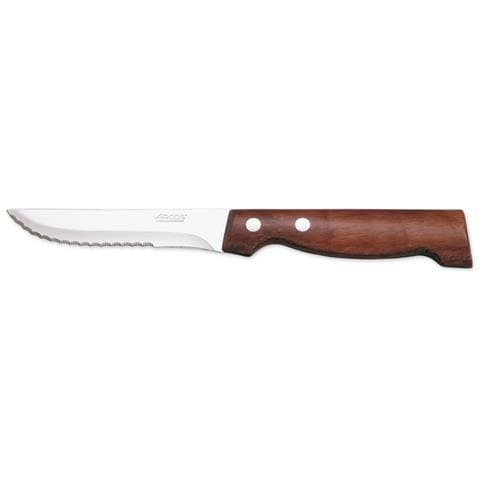 Coltello Bistecca da Tavola - Lama Acciaio Inossidabile Nitrum 110 Mm - Manico Legno Compresso Colore Marrone - Foto 1