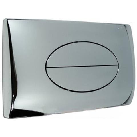 cm 28x18 2 TASTI COMPLETA DI TELAIO PER CASSETTA mod ECO PUCCI PLACCA OVALE CROMATA