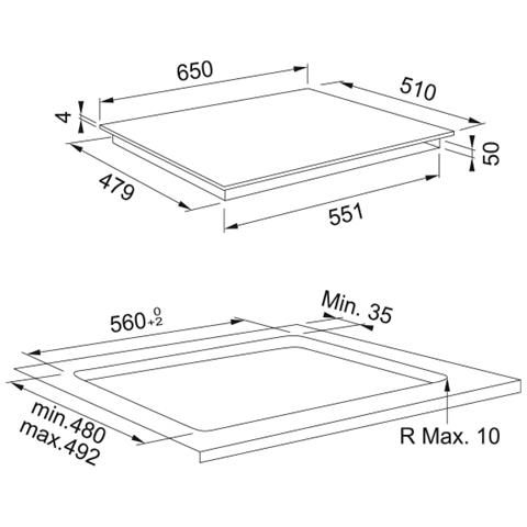 Piano Cottura FSM 654 a Induzione 4 Zone Cottura da 60 cm Colore Nero - Foto 2