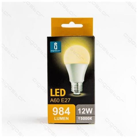 Lampadina Led A5 A60 12w Attacco E27 984 Lumen Color Box 3000k Luce Calda Misura D60h109mm Equivale 100w Incandescenza - Foto 4