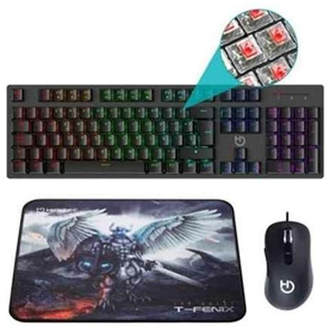 Hiditec Combo Gaming Gk400 Tecl+rat+alfombrilla - Foto 4