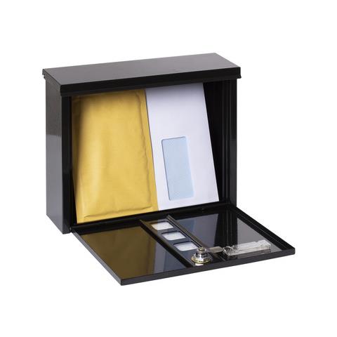 Chance E7104 Cassetta Postale In Acciaio, Formato M (din A4), Cassetta Della Posta Con Serratura Coperta E Portanome, Facile De Montare, Nero - Foto 3