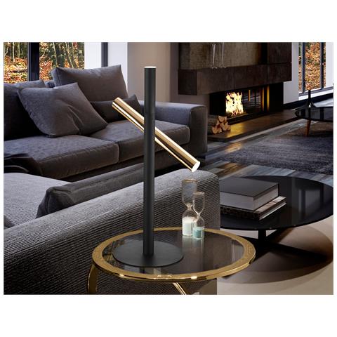 Lampada Da Tavolo Varas, Oro /nero 2l - Foto 2