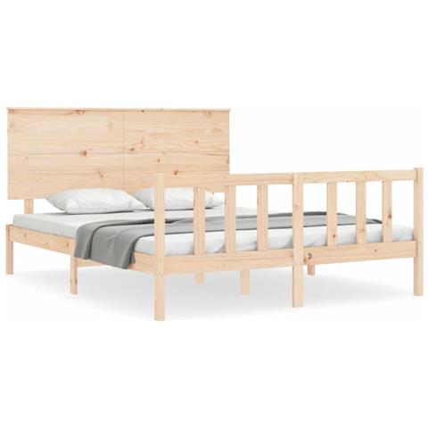 Giroletto con Testiera King Size in Legno Massello - Foto 2