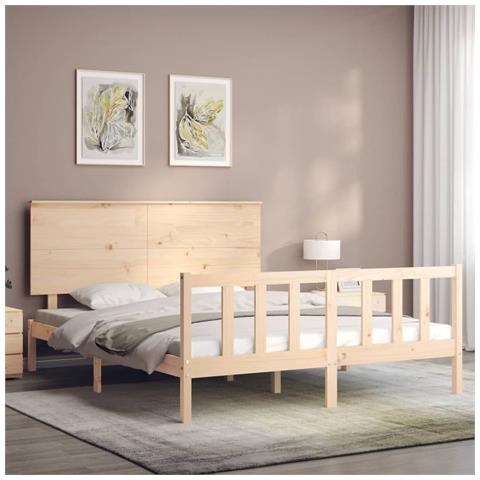 Giroletto con Testiera King Size in Legno Massello - Foto 3