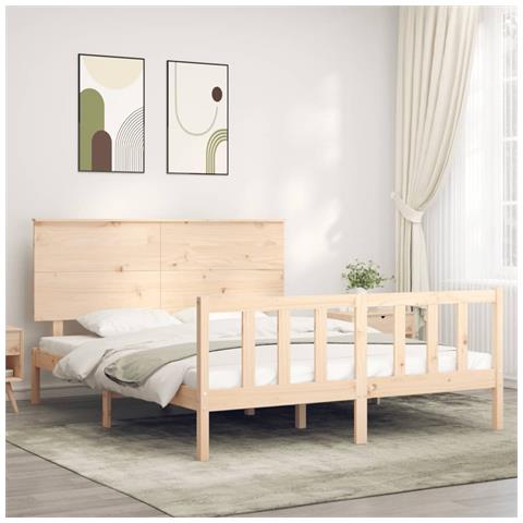 Giroletto con Testiera King Size in Legno Massello - Foto 1