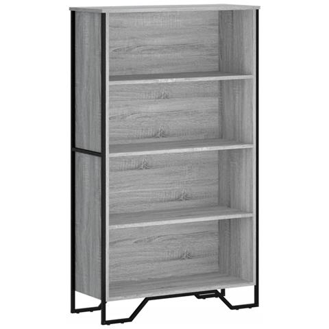 Libreria Grigio Sonoma 80x31x137,5 Cm In Legno Multistrato - Foto 2