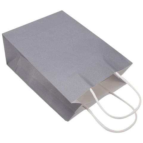 Sacchetti Regalo In Carta Con Manici, Confezione Da 10 Grey - Foto 2