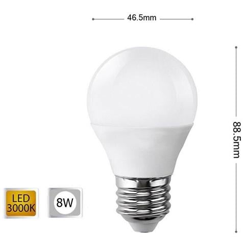 Lampadina Led 8w Lampadine A Sfera Luce Calda E27 8 W G45 - Foto 1