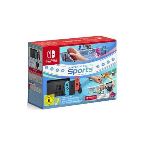 Bundle Switch con Joy-Con Neon Blue /Red Con Nintendo Switch Sports con fscia e 12 Mesi di Nintendo Switch Online - Foto 1