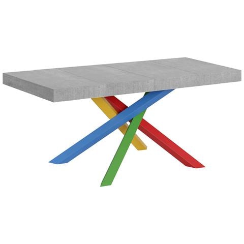 Tavolo Allungabile 90x120/224 Cm Volantis Premium Cemento Telaio 4/b - Foto 1