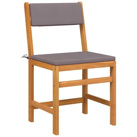 Set da Balcone 3pz con Cuscini in Legno Massello di Acacia - Foto 2