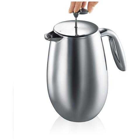 Caffettiera a Doppia Parete 1 L 8 Tazze Colore Argento - Foto 2