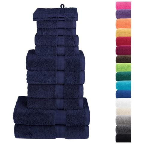 Set ASciugamani SOLUND 12 pz Blu Navy 600 gsm - Foto 2