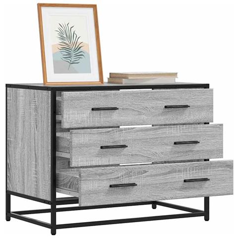 Cassettiera Grigio Sonoma 70x41x56 cm in Legno Multistrato - Foto 2