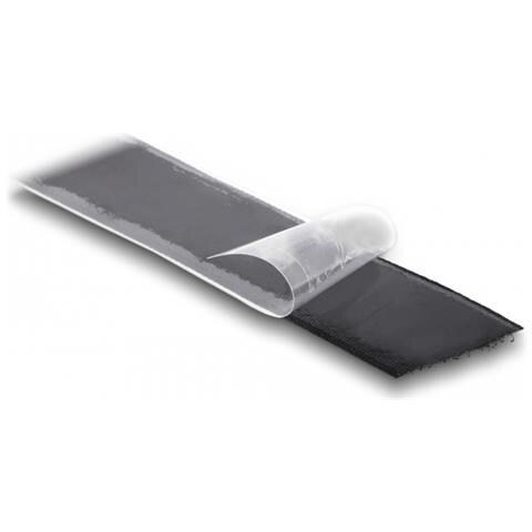 Nastro autoadesivo con chiusura a strappo pesante L 25 m x L 25 mm nero - Foto 4