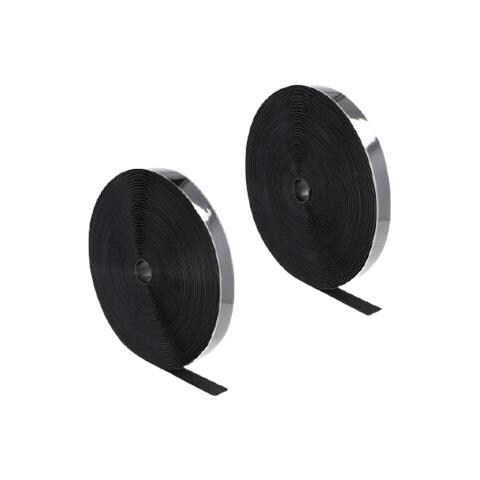 Nastro autoadesivo con chiusura a strappo pesante L 25 m x L 25 mm nero - Foto 1