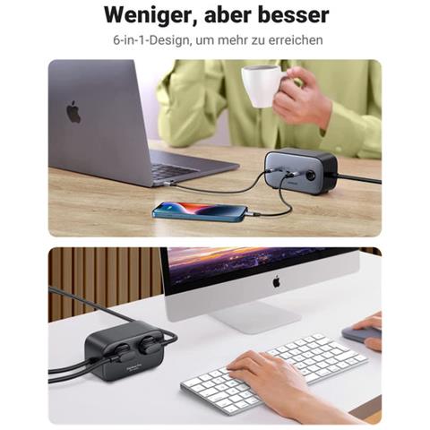 DigiNest Pro 1 presa (e) AC Tipo C 1,8 m 4 3680 W Nero - Foto 2