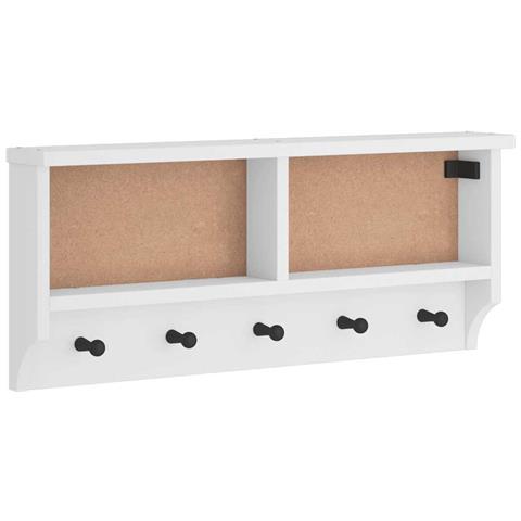 Appendiabiti Da Parete Sandnes Bianco 87x12x35 Cm Legno Di Pino - Foto 2
