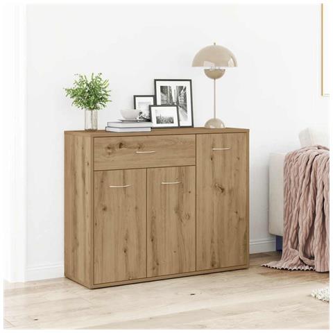 Credenza Rovere Artigianale 88x30x70 Cm In Legno Multistrato - Foto 1