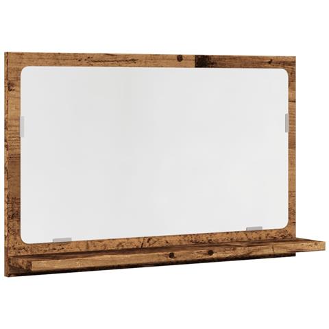 Mobile Da Bagno Con Specchio Legno Antico 60x11x37cm Truciolato - Foto 2