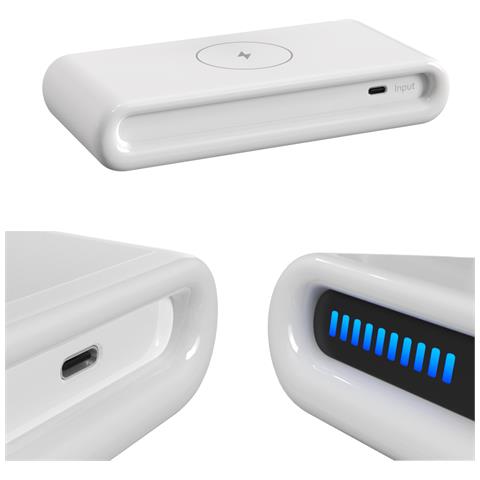 Stazione Di Ricarica Wireless Qi 15w Con Porte Di Ricarica Usb: 2 Uscite Usb E Uscita Usb-c. - Foto 7