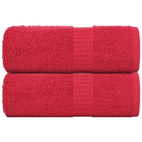 Asciugamani Per Sapone 2 Pz Rossi 30x30 Cm 360 G/m 100% Cotone - Foto 1