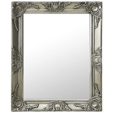 Lusso Casadino -  Specchio Da Parete Stile Barocco 50x60 Cm Argento - Foto 1