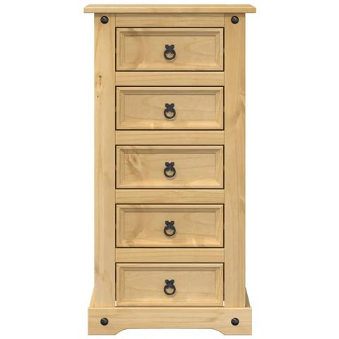 Lusso Casadino -  Comodino Corona 53x39x103 Cm In Legno Massello Di Pino - Foto 2